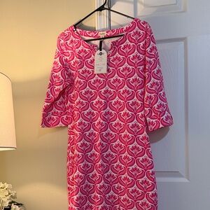 Hatley pink dress size medium nwt